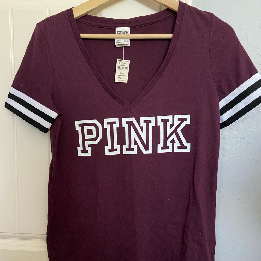 NEW PINK ss v neck